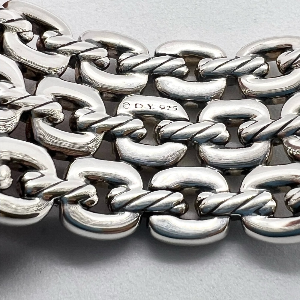 David Yurman Thoroughbred 3-Row Cuff Bracelet - Picture 7 of 16